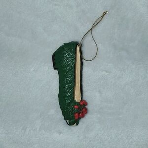 Metropolitan Museum of Art Vintage Holiday Poinsettia Shoe Ornament